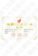 高新技術(shù)企業(yè)證書